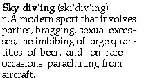 skydiving